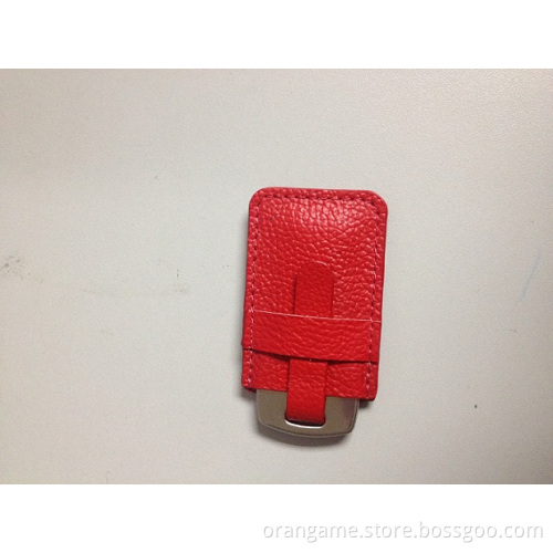 Cheap Sale Leather USB Flash Drive with Customized Logo